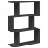 Librería divisora 3 niveles madera ingeniería negra 70x24x97