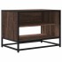Mueble TV metal y madera ingeniería marrón roble 61x40x46