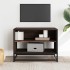 Mueble TV metal y madera ingeniería marrón roble 61x40x46