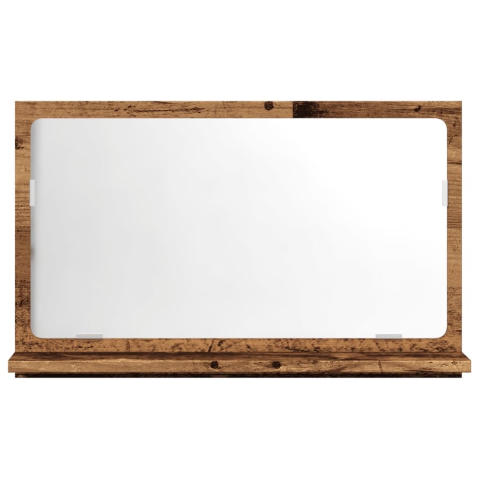 Espejo mueble de baño madera ingeniería envejecida 60x11x37