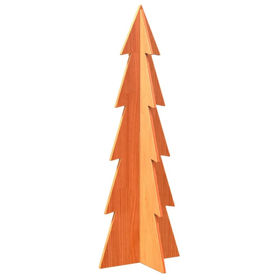 Árbol Navidad de adorno madera maciza pino marrón cera 112