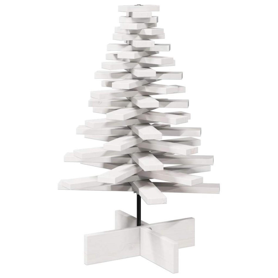 Árbol Navidad de adorno madera maciza pino blanco 80