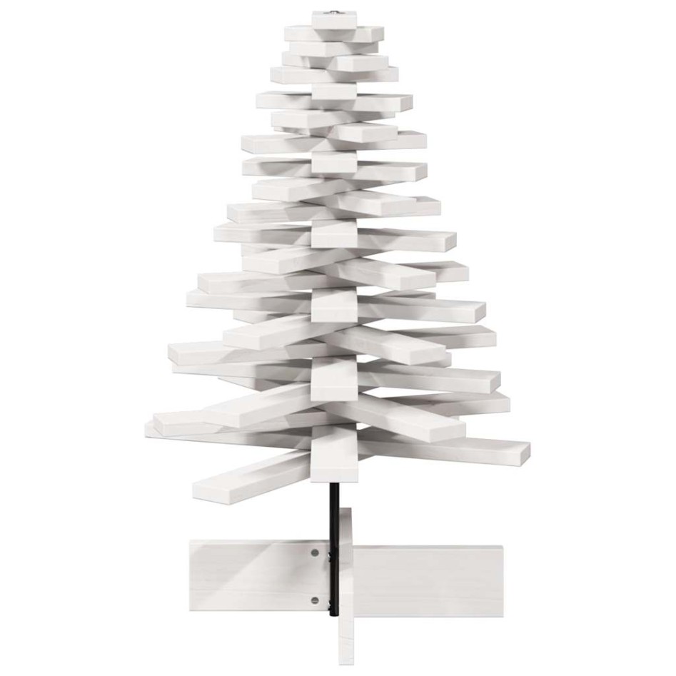 Árbol Navidad de adorno madera maciza pino blanco 80
