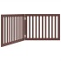 Puerta para perros plegable 2 paneles madera álamo marrón