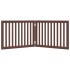 Puerta para perros plegable 2 paneles madera álamo marrón