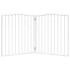 Puerta para perros plegable 2 paneles madera álamo blanca
