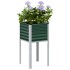 Jardinera de acero verde oliva 45x45x88