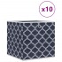 Cajas almacenaje plegables 10 uds no tejida azul 32x32x32