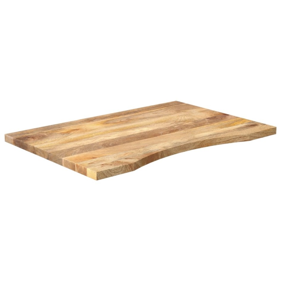 Tablero de escritorio con curva madera mango rugosa