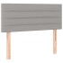 Cama box spring con colchón tela gris claro 80x200