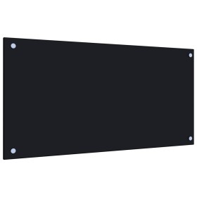 Protección salpicaduras cocina vidrio templado negro 80x40