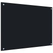 Protección salpicaduras cocina vidrio templado negro 80x60 cm