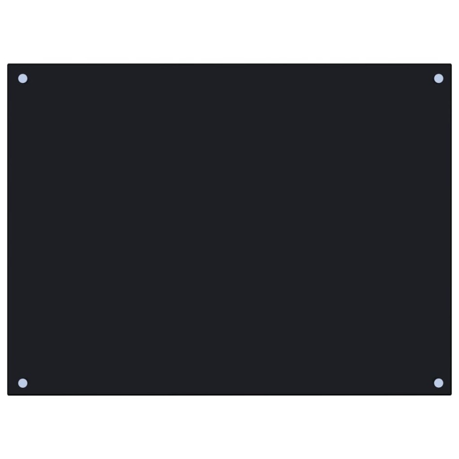 Protección salpicaduras cocina vidrio templado negro 80x60