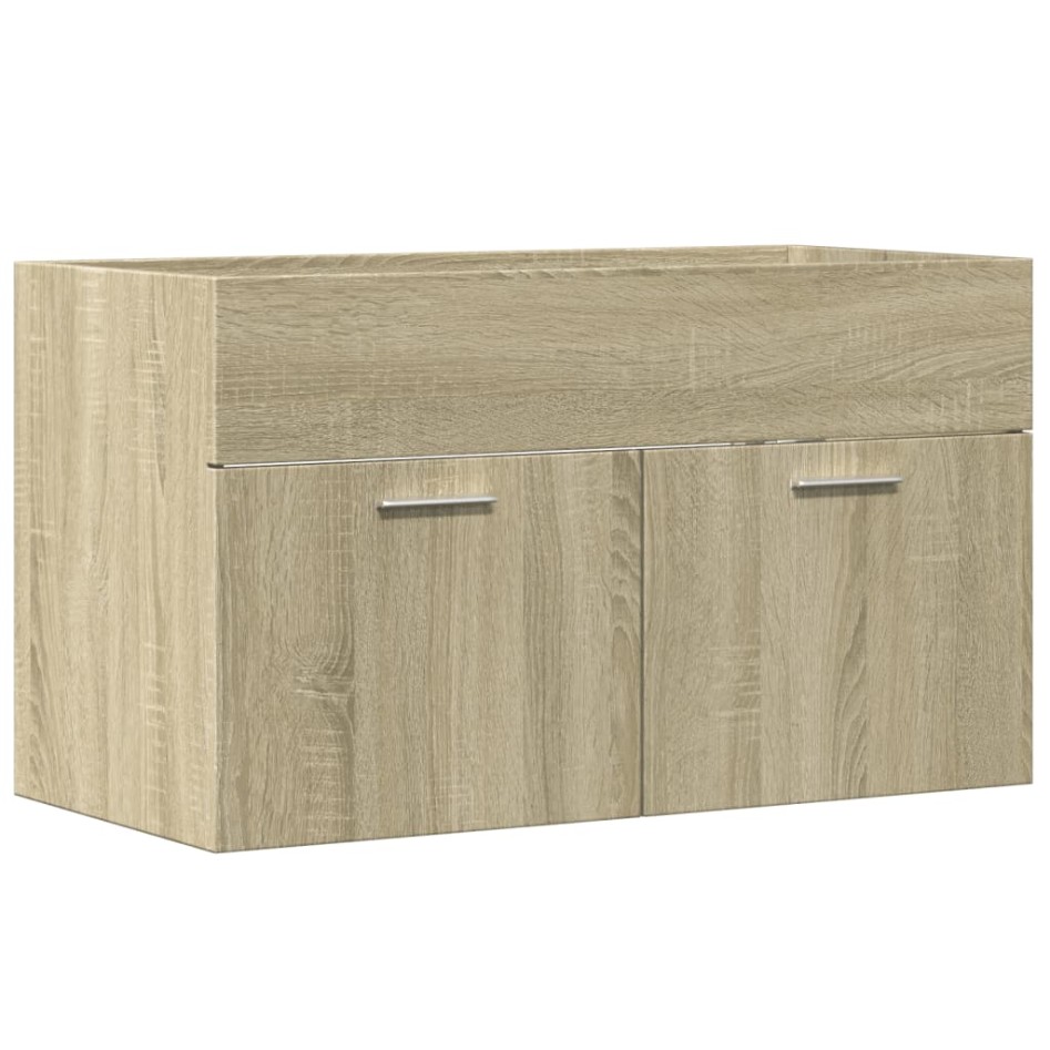 Mueble de lavabo de baño madera roble Sonoma 90x38,5x46