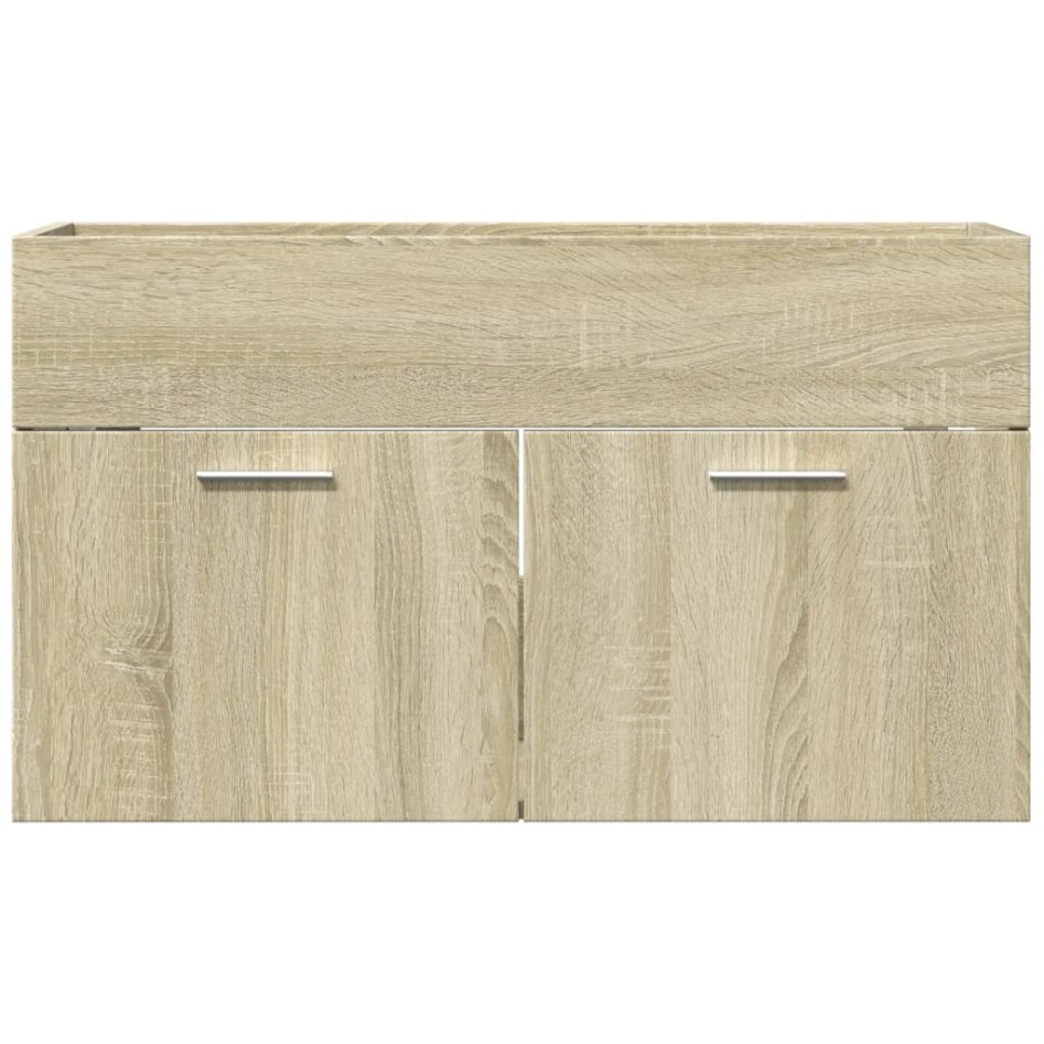 Mueble de lavabo de baño madera roble Sonoma 90x38,5x46