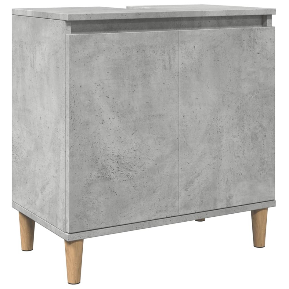Mueble de lavabo madera contrachapada gris hormigón
