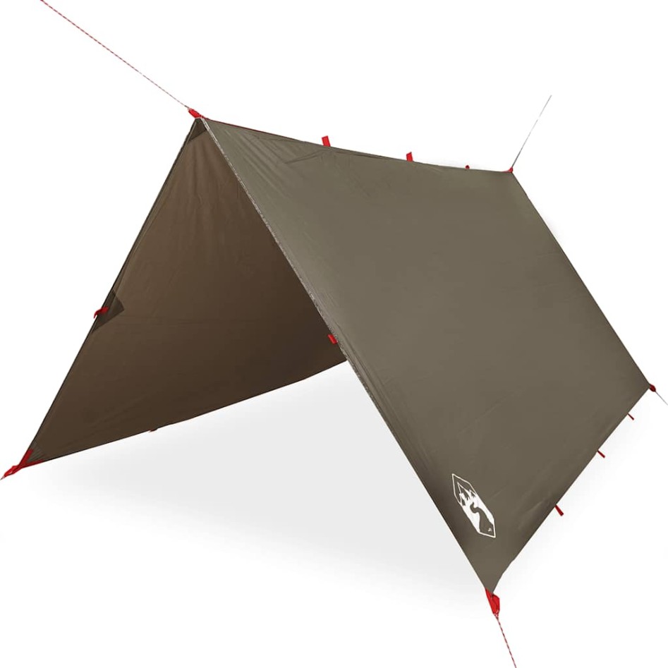 Lona de camping impermeable marrón 306x306