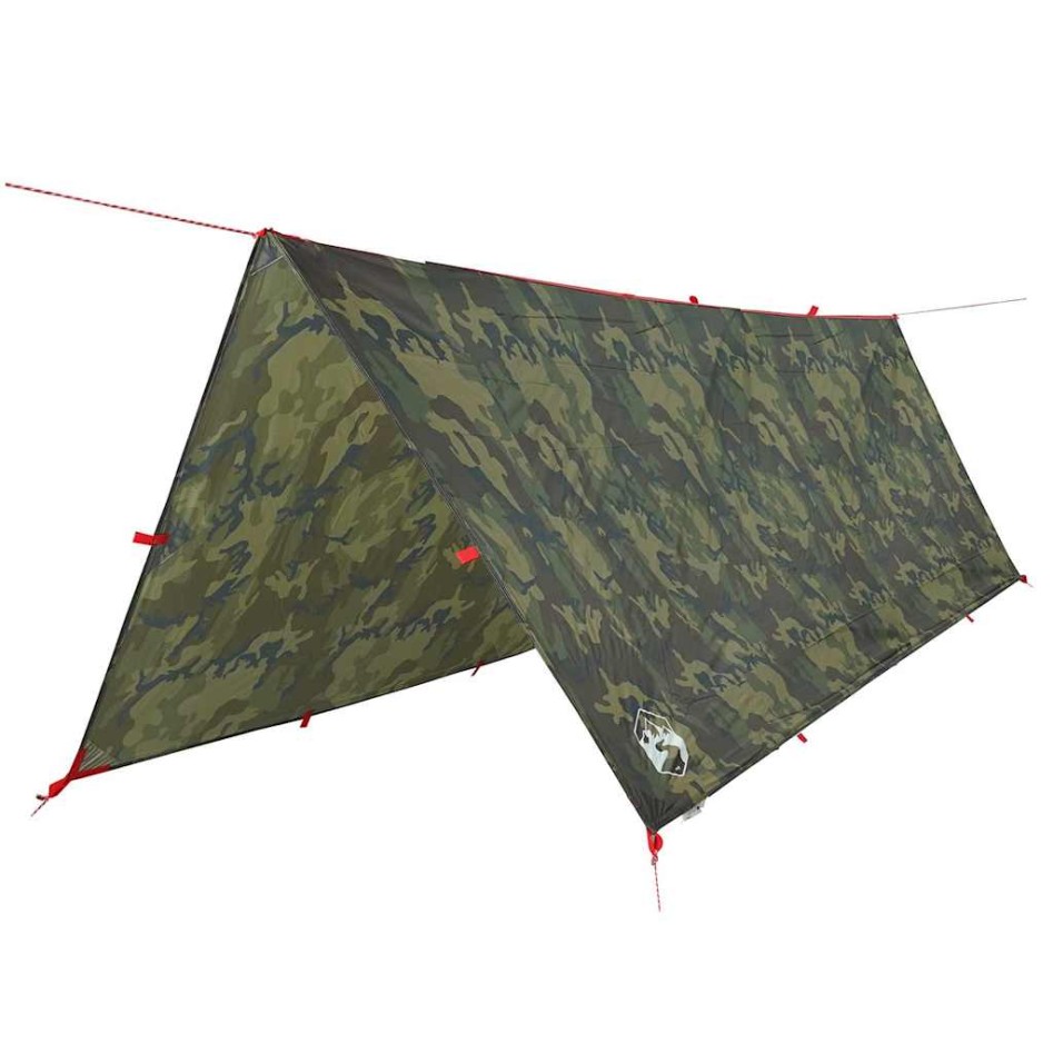 Lona de camping impermeable camuflaje 406x306
