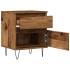 Mesita de noche madera ingeniería madera envejecida 40x35x50