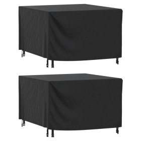 Cubiertas de muebles jardín 2uds impermeable 420D 113x113x73