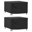 Cubiertas de muebles jardín 2uds impermeable 420D 113x113x73 cm