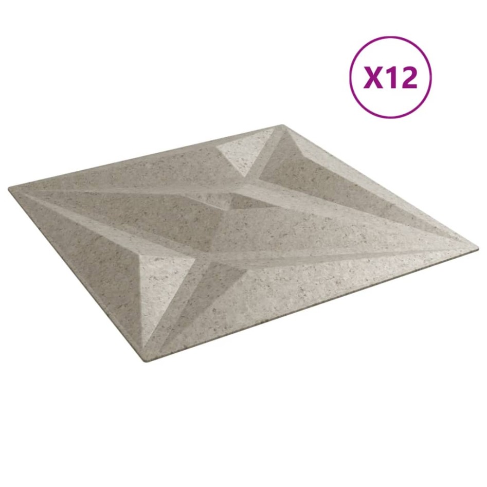 Paneles de pared 12 uds XPS estrella Beton 50x50 cm 3