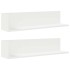 Estante de pared 2 uds madera ingeniería blanco 75x16,5x16,5