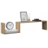 Estante de pared 2 uds madera roble artisan 100x15x20