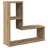 Estantes cubo de pared 2 uds madera roble artisan 50x15x50
