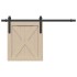 Kit de puerta corredera de armario acero carbono 91