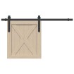 Kit de puerta corredera de armario acero carbono 91 cm
