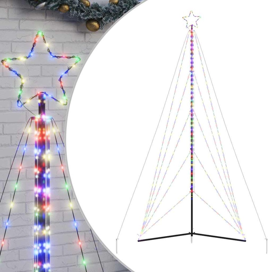 Árbol de Navidad LED 615 LEDs de colores 404,5