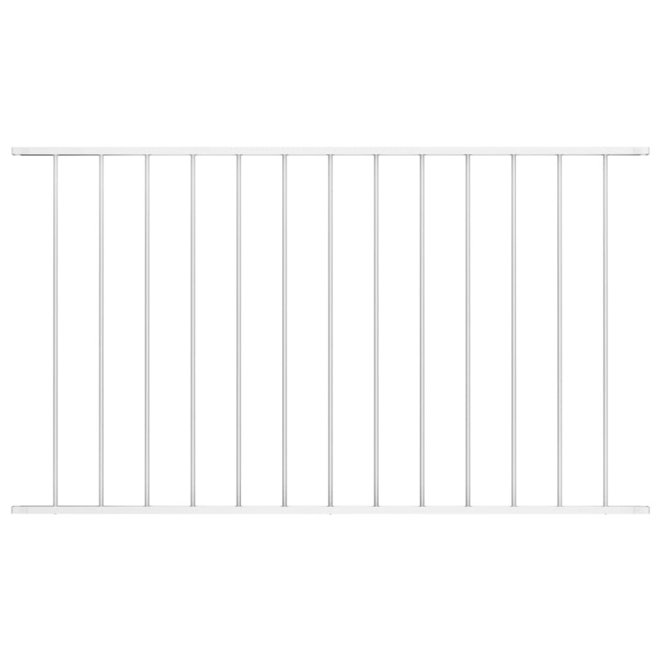 Panel de valla de acero con recubrimiento polvo blanco 1,7x1