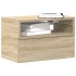 Mesita de noche de pared color roble ahumado 45x26x28,5