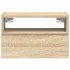 Mesita de noche de pared color roble ahumado 45x26x28,5