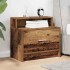 Mesilla de noche con cajón madera vieja 51x31x47