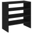Zapateros 2 uds apilables roble negro 60x30x30,5
