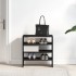 Zapateros 2 uds apilables roble negro 60x30x30,5