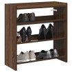 Mueble zapatero madera contrachapada marrón roble 60x25x62 cm