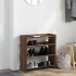 Mueble zapatero madera contrachapada marrón roble 60x25x62