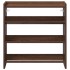Mueble zapatero madera contrachapada marrón roble 60x25x62