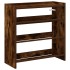 Zapatero madera contrachapada roble ahumado60x25x62