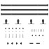 Kit de puerta corredera de armario acero carbono 244