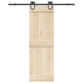Kit de herrajes para puertas correderas acero negro 183