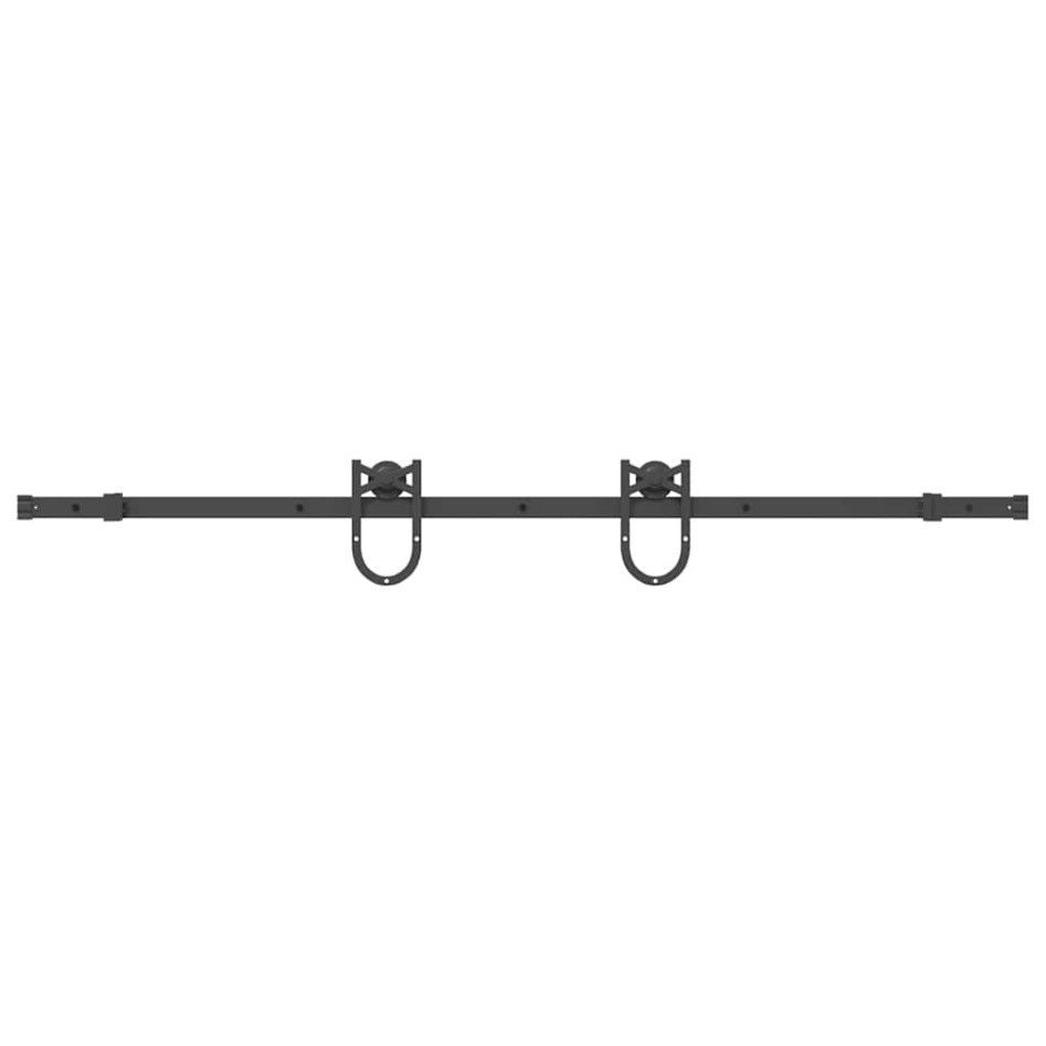 Kit de herrajes para puertas correderas acero negro 183