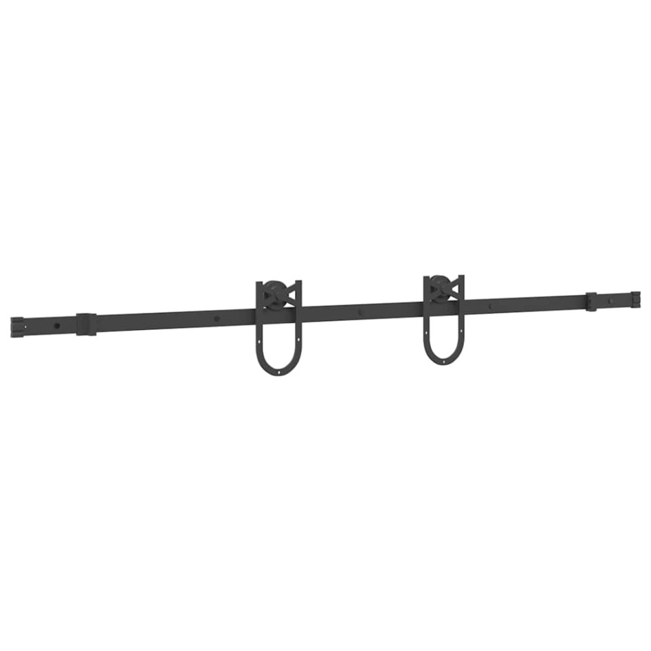 Kit de herrajes para puertas correderas acero negro 183