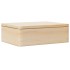 Caja de madera con tapa madera maciza de pino 40x30x13