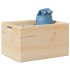 Caja de madera con asas madera maciza pino 40x30x23