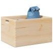 Caja de madera con asas madera maciza pino 40x30x23 cm