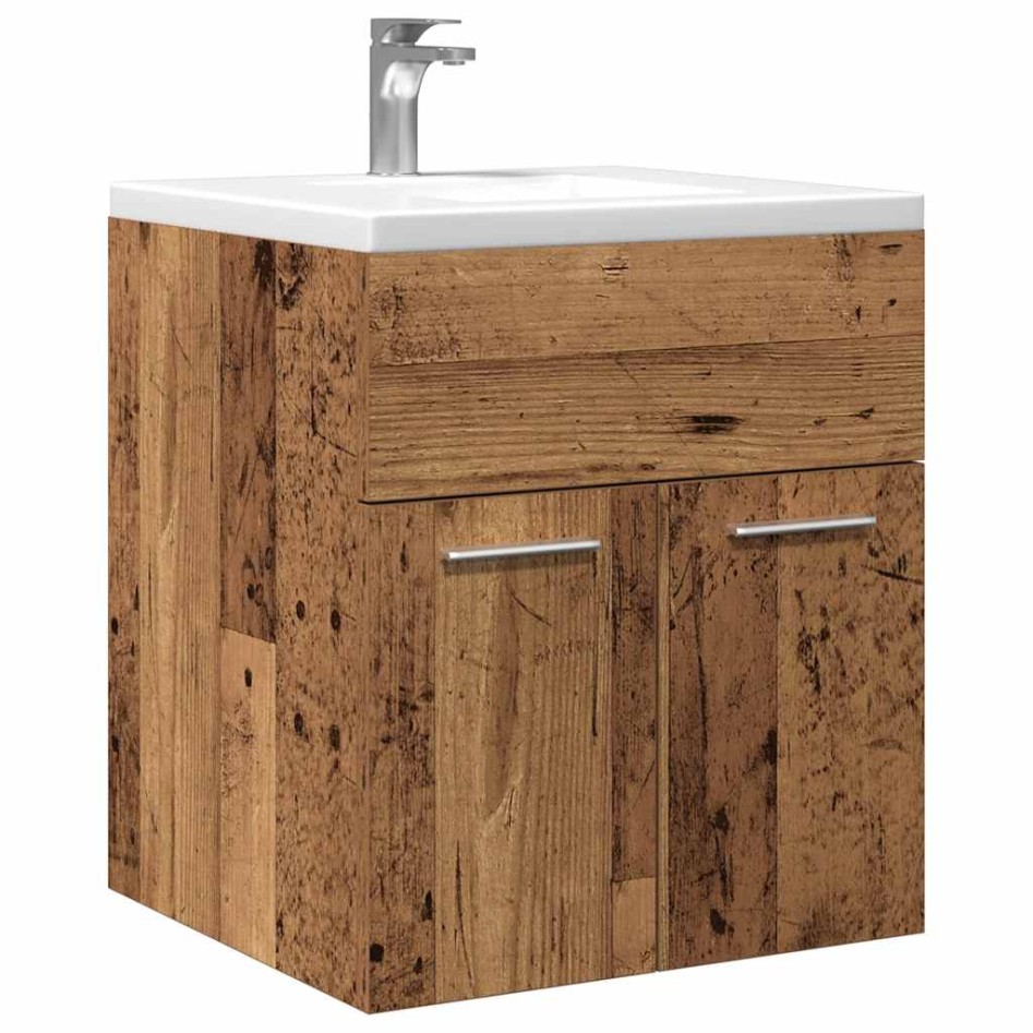 Mueble de lavabo madera de ingeniería envejecida 41x38,5x46